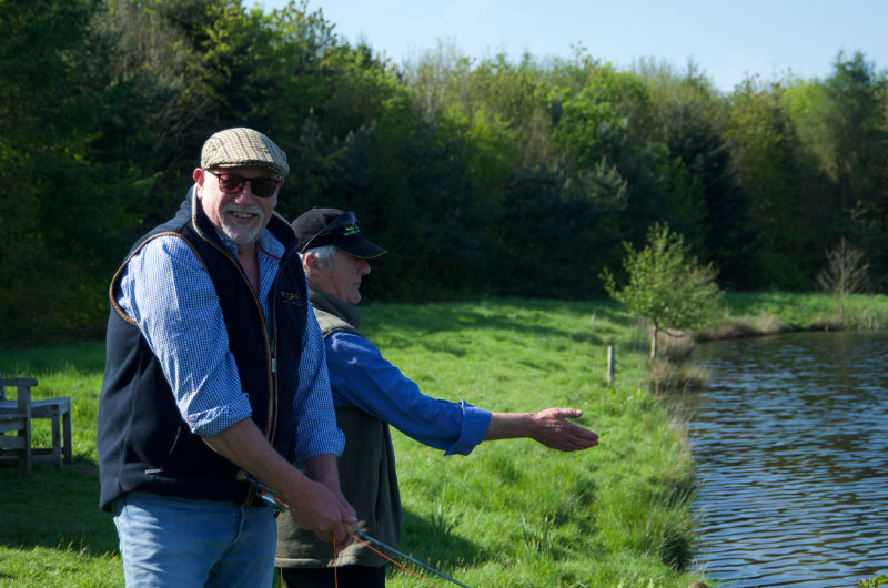 image of a fly fishing lesson